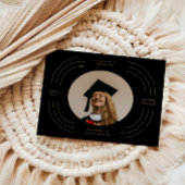 afstuderen bekendmaking elegant gold stripes kaart