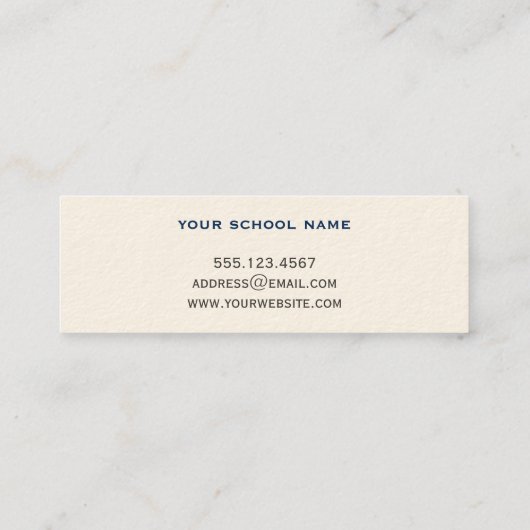 Afstuderen bekendmaking zeegrens contactkaartje (Achterkant)