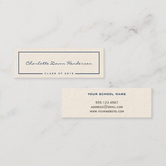 Afstuderen bekendmaking zeegrens contactkaartje (Voorkant / Achterkant)