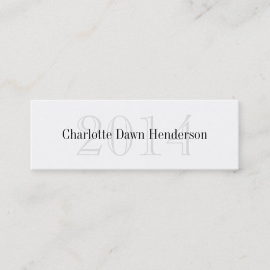 Afstuderen bekendmakingskaart jaar contactkaartje (Voorkant)