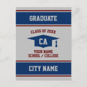 Afstuderen - bekendmakingskaart voor afgestudeerde aankondigingskaart (Voorkant)