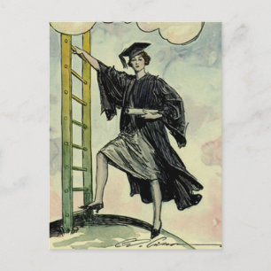  Afstuderen, beklimming bedrijfsleider Briefkaart