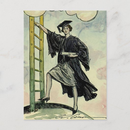  Afstuderen, beklimming bedrijfsleider Briefkaart (Voorkant)