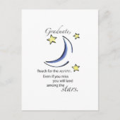 Afstuderen Bereik voor Moon, Gefeliciteerd Aankondigingskaart (Voorkant)