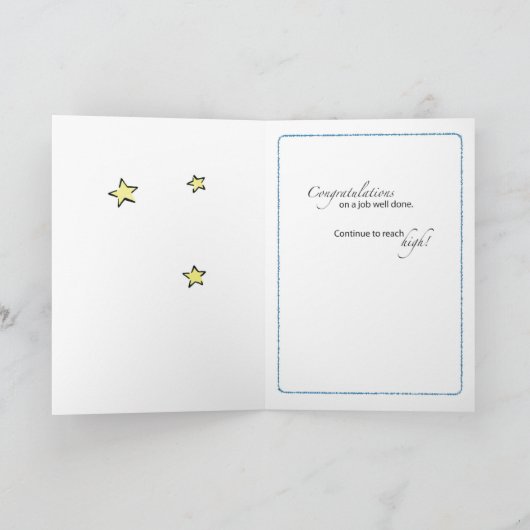 Afstuderen Bereik voor Moon, Gefeliciteerd Kaart (Binnen)