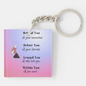 Afstuderen Bericht op een Sleutelhanger (Achterkant)