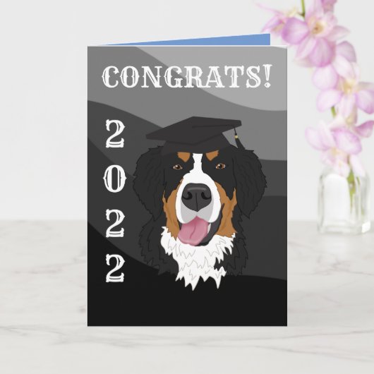 Afstuderen Bernese Mountain Dog Kaart (Orchidee)