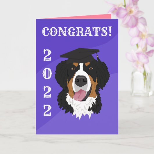 Afstuderen Bernese Mountain Dog Kaart (Orchidee)