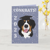 Afstuderen Bernese Mountain Dog Kaart (Gele Bloem)