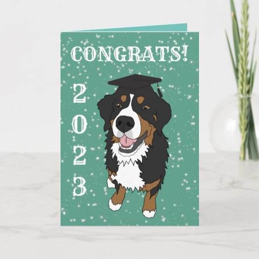 Afstuderen Bernese Mountain Dog Kaart (Voorkant)