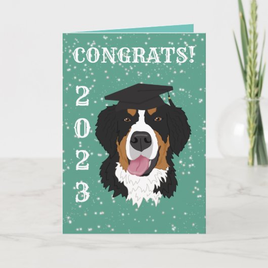 Afstuderen Bernese Mountain Dog Kaart (Voorkant)