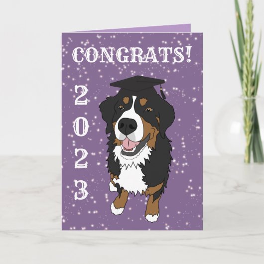 Afstuderen Bernese Mountain Dog Kaart (Voorkant)