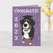 Afstuderen Bernese Mountain Dog Kaart (Gele Bloem)
