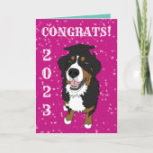 Afstuderen Bernese Mountain Dog Kaart (Voorkant)