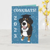 Afstuderen Bernese Mountain Dog Kaart (Gele Bloem)