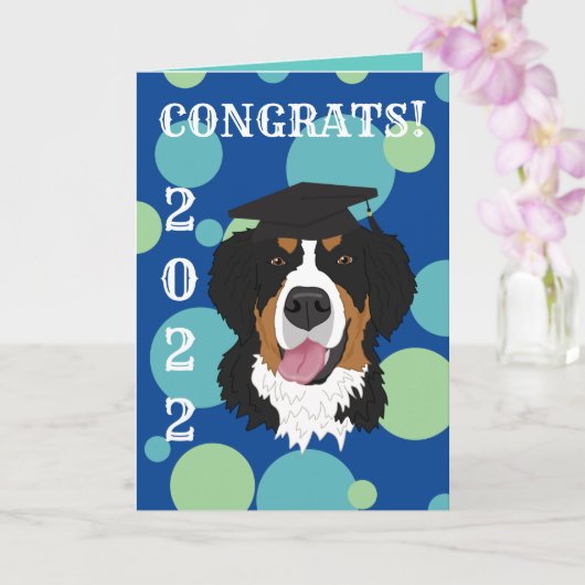 Afstuderen Bernese Mountain Dog Kaart (Orchidee)