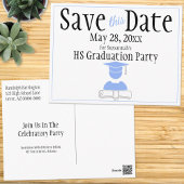 Afstuderen bespaart de datum minimalistisch pastbl briefkaart