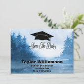 Afstuderen bespaart de datum waarop schoolbijtjes save the date (Staand voorkant)