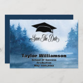 Afstuderen bespaart de datum waarop schoolbijtjes save the date (Voorkant / Achterkant)