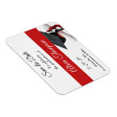 Afstuderen Bewaar de datum Zwart Rood Pet Tassel Magneet (Rechterzijde)