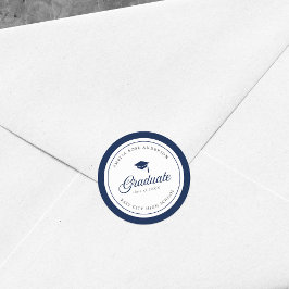 Afstuderen bewerkbaar kleurentoetsenbord ronde sticker