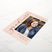 Afstuderen bewerkbare kleur Folie I Folie Uitnodiging (Gedraaid)