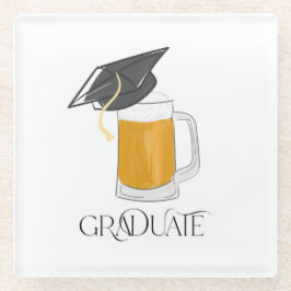 Afstuderen Bier met Afstudeerder Pet Afstuderen Glazen Onderzetter