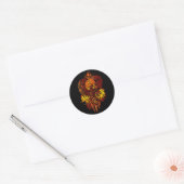 Afstuderen bij geboorte ronde sticker (Envelop)