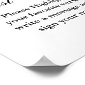 Afstuderen bijbel gastenboek teken, afstudeerfeest poster (Hoek)