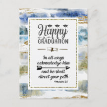 Afstuderen Bijbel Verse Proverbs 3:6 Modern ontwer