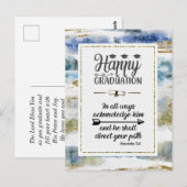 Afstuderen Bijbel Verse Proverbs 3:6 Modern ontwer Briefkaart (Voorkant / Achterkant)