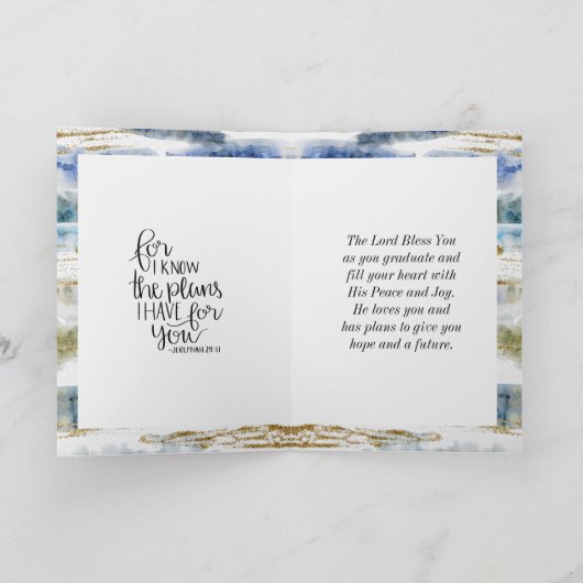 Afstuderen Bijbel Verse Proverbs 3:6 Modern ontwer Kaart (Binnen)