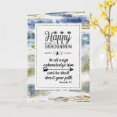 Afstuderen Bijbel Verse Proverbs 3:6 Modern ontwer Kaart (Gele Bloem)