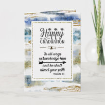Afstuderen Bijbel Verse Proverbs 3:6 Modern ontwer