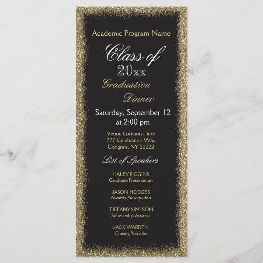 Afstuderen binnenuitnodiging programmakaart (Voorkant)