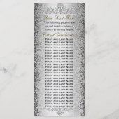 Afstuderen binnenuitnodiging Silver Programmakaart (Achterkant)
