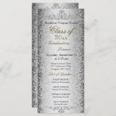 Afstuderen binnenuitnodiging Silver Programmakaart (Voorkant / Achterkant)