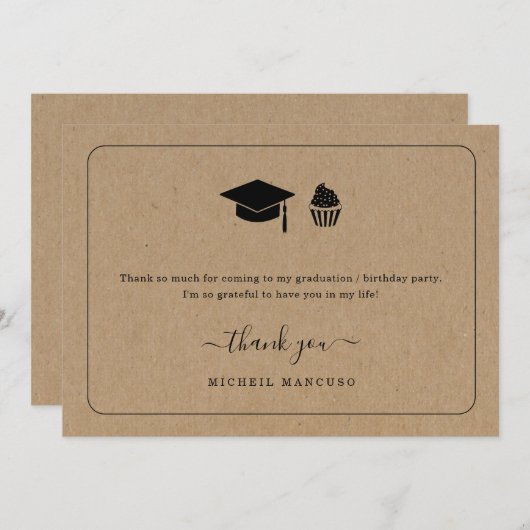 Afstuderen / Birthday Party - Bedankt voor je cred (Voorkant / Achterkant)