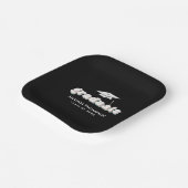 Afstuderen Black Afstuderen Typografie Simple Papieren Bordje (Gebogen)