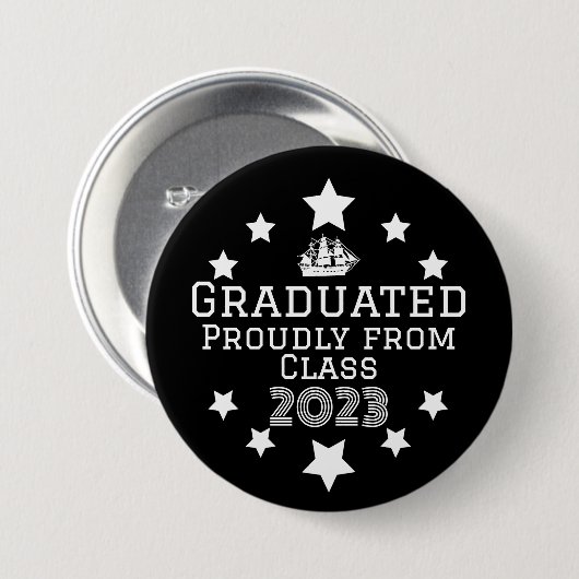 Afstuderen Black Button (Voorkant /achterkant)