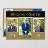 Afstuderen Black en Gold Kaart (Voorkant / Achterkant)