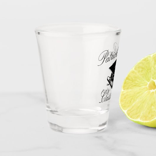 Afstuderen Black Gad Pet Script Name Class of 2023 Shot Glas (Links)