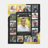 Afstuderen Black Gold 15 Photo Collage Fleece Deken (Voorkant)