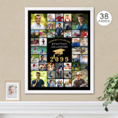 Afstuderen Black Gold Gefeliciteerd 38 Foto Collag Poster