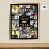 Afstuderen Black Gold Gefeliciteerd 38 Foto Collag Poster
