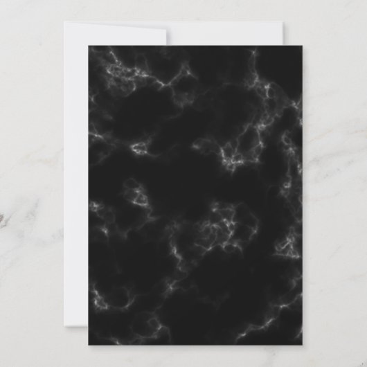 Afstuderen Black Marble Roos Script-foto Aankondiging (Achterkant)