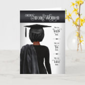 Afstuderen Black Pet en Gown Dark Hair Kaart (Gele Bloem)