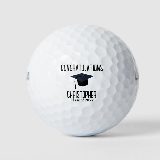 Afstuderen Black Pet Golfer Afstuderen Golfballen (Voorkant)