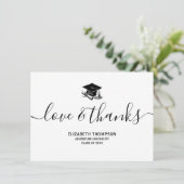 Afstuderen Black Pet Love & Bedankt Modern Script (Staand voorkant)