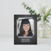 Afstuderen Black Rock met Photo Lijst Kaart (Staand voorkant)